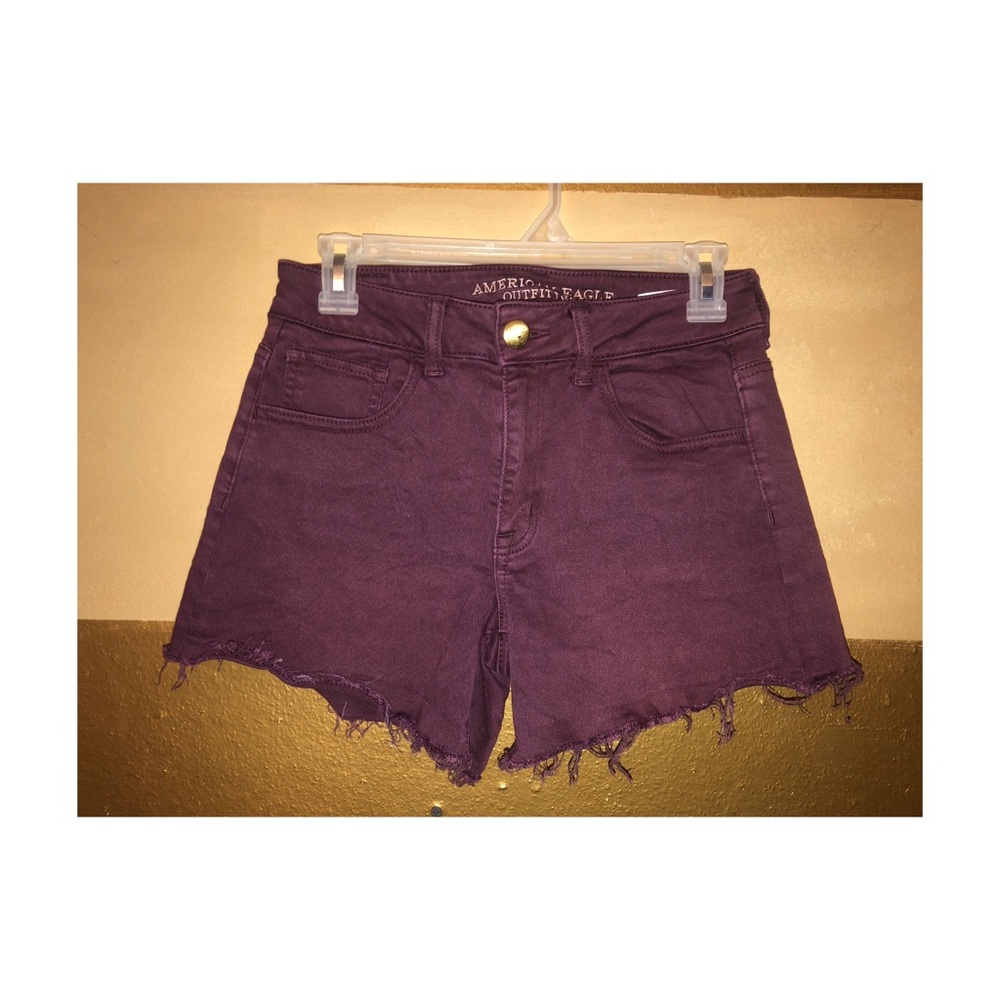 Plum colored American eagle shorts